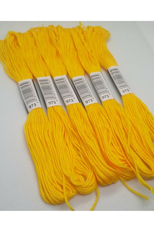 6 Adet Tek Renk Etamin Kanaviçe Bileklik Brezilya Nakış Ipi 7-3341 - 8