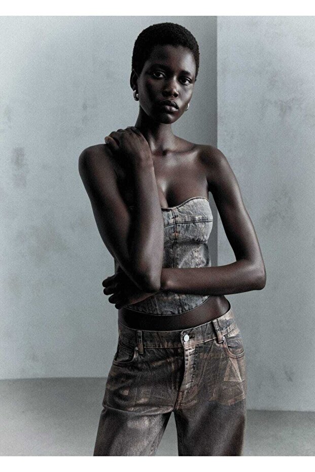 Folyo Denim Bluz - 8