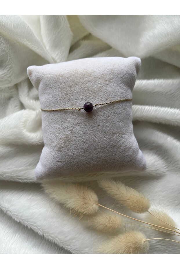 Amethyst stone gold glitter rope bracelet & anklet