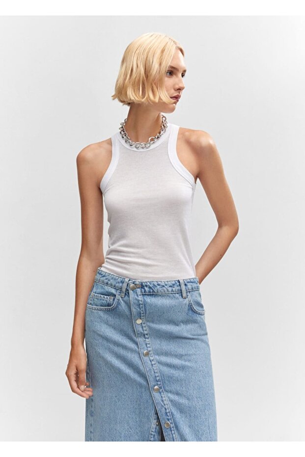 Boyundan Askılı Bluz - 1