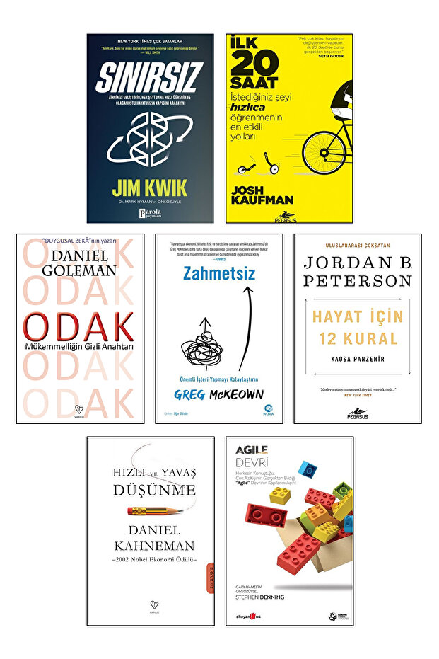 Hızlı ve Yavaş Düşünme Sınırsız Jim Kwik İlk 20 Saat Odak Zahmetsiz Hayat için 12 Kural Agile Devri - 1