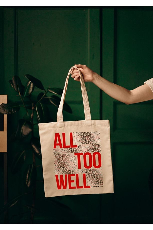 Taylor Swift All Too Well Tasarımlı Tote Bag Bez Çanta - 3