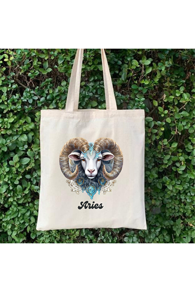 Aries Zodiac Sign Tote Bag Cloth Bag