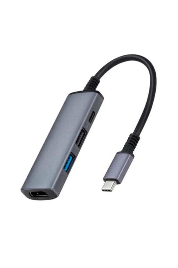 Pd 100w 4in1 Type-c To Dönüştürücü Hub Type-c To Pd3.0 4k Hdmı Usb-a 3.2 Usb Çoğaltıcı Görüntü - 1