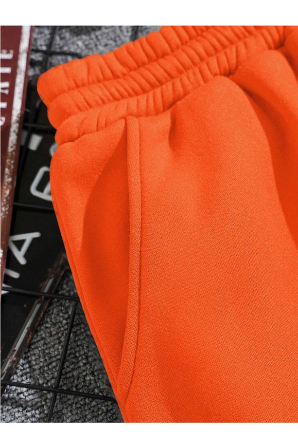 Unisex Kadın/Erkek Düz Renkli Penye Kumaş Spor Alt Şort - 5
