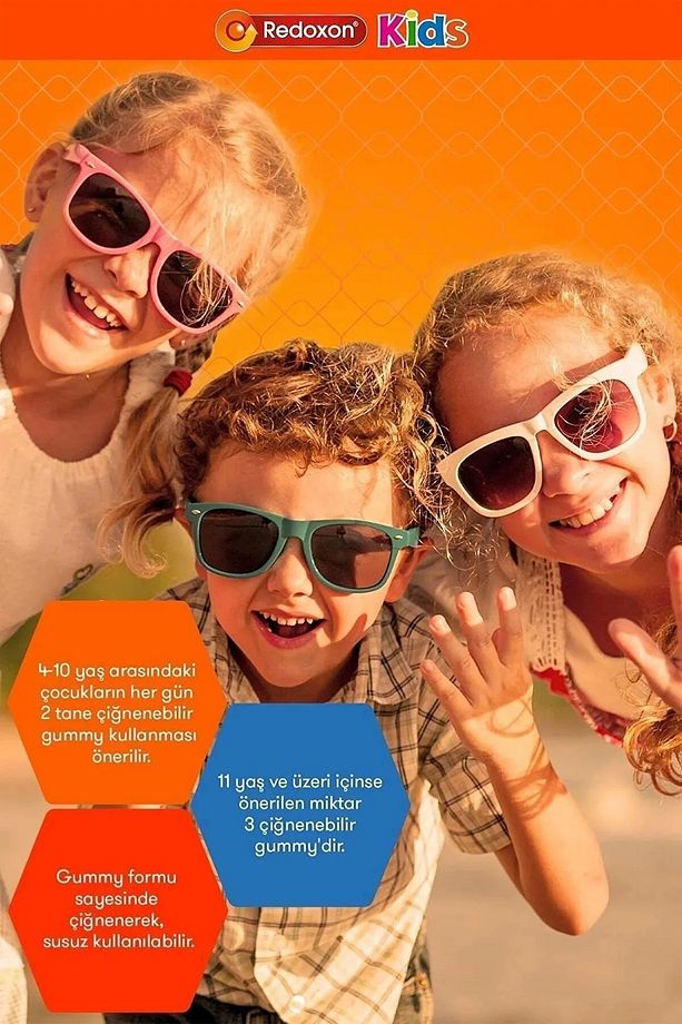 Kids 60 Çiğnenebilir Gummy Çocuklar İçin C Vitamini, D Vitamini Ve Çinko - 8