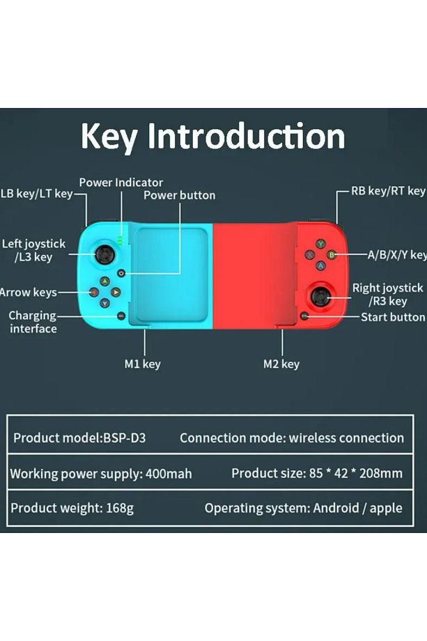 BSP-D3 Gamepad PS4/nintendo anahtarı/iOS için OLED/Android/PC konsol uyumlu - 5