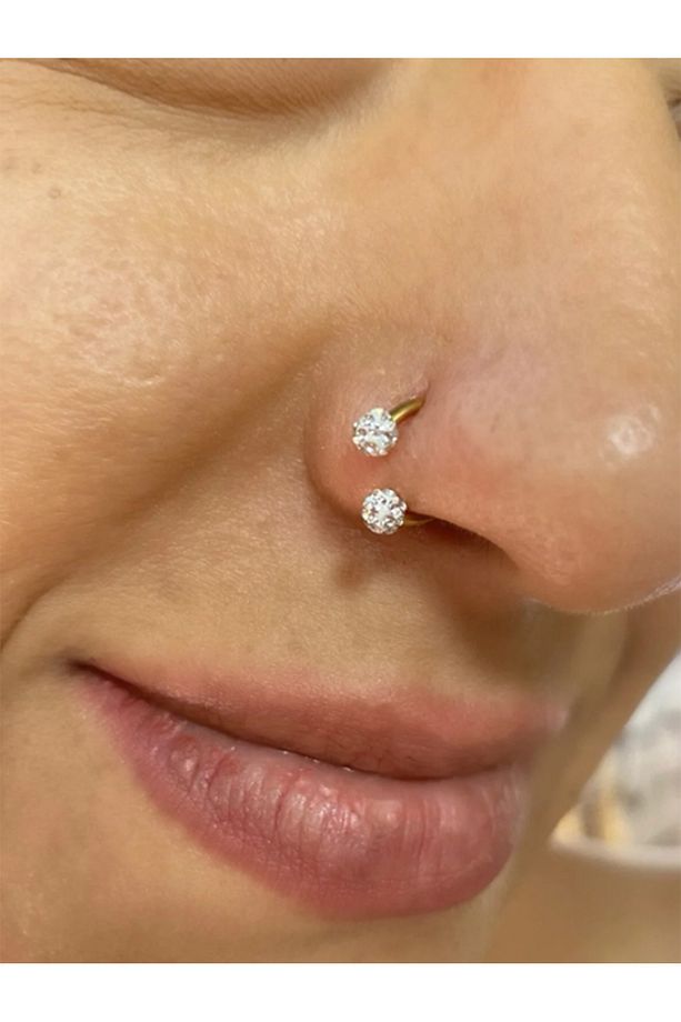 316l Cerrahi Çelik Antialerjik i Taşlı Şambala 3 Adet Halka Hızma Küpe Piercing Set - 8