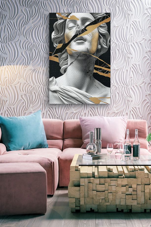 Modernist Rönesans Heykel Yağlı Kanvas Tablo - 7