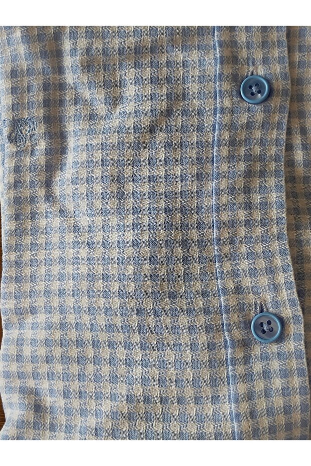 EKOSELİ CEPSİZ MAVİ GÖMLEK - 3