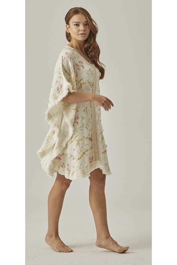 Muslin 100% Cotton Patterned Pareo Dress