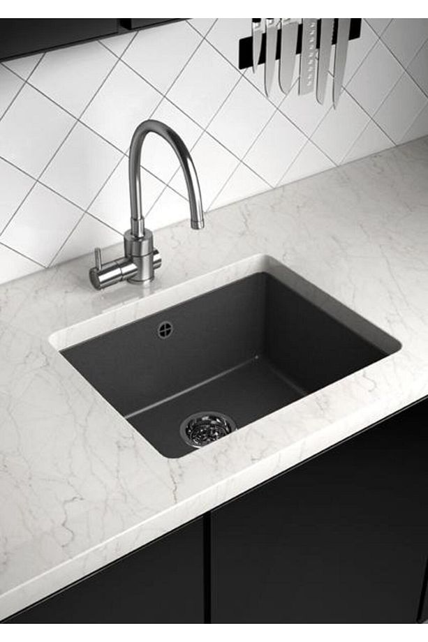 BLO -50/40 TEK GÖZ GRANİT EVYE  ANTRASİT - 1