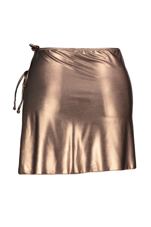 Bronz Mini Örme Aksesuarlı Plaj Pareo TBESS24PR00009 - 9