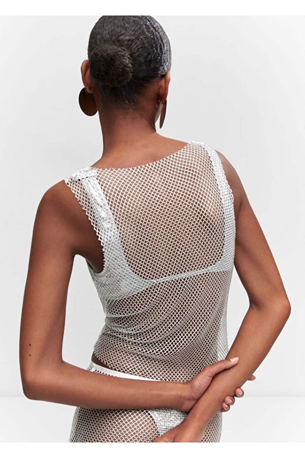 Netzbluse mit Kristalldetail - 4