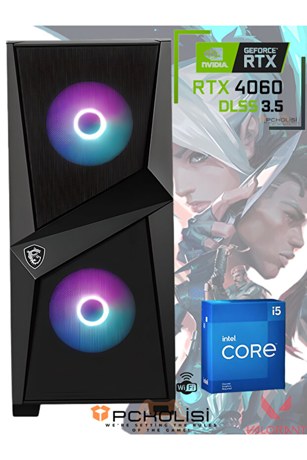 MSI INTEL CORE İ5 14400F / 16GB DDR4 / 1TB 3300-3100 MB /s M2 SSD / RTX4060 GAMING MASAÜSTÜ PC - 1