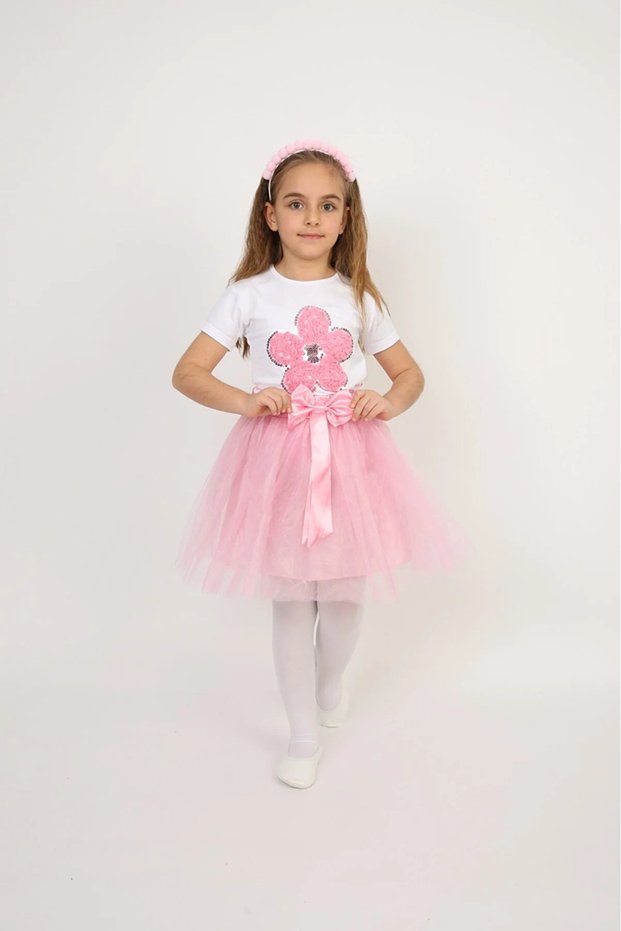 Girls' T-Shirt Skirt Set April 23 October 29 Show Outfit D109