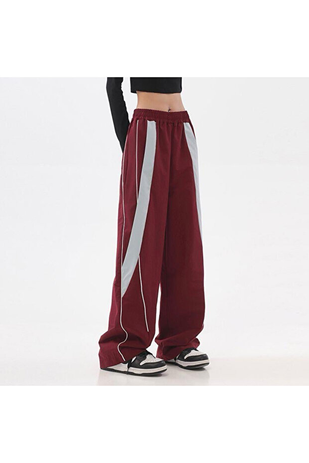 Harajuku Retro Baggy Red Unisex Sweatpants