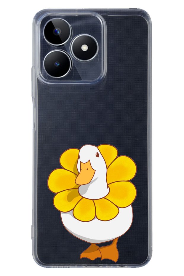 غلاف هاتف شفاف متوافق مع نمط Sweet Duck لهاتف Realme C53