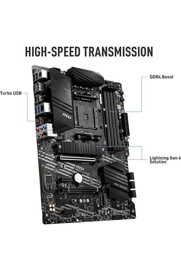 B550-a Pro Am4 Ddr4 Bellek 4400(OC) Hdmı Dp M.2 Usb3.2 Atx Anakart - 4