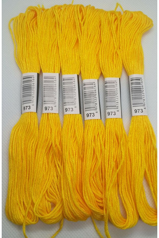 6 Adet Tek Renk Etamin Kanaviçe Bileklik Brezilya Nakış Ipi 7-3341 - 5