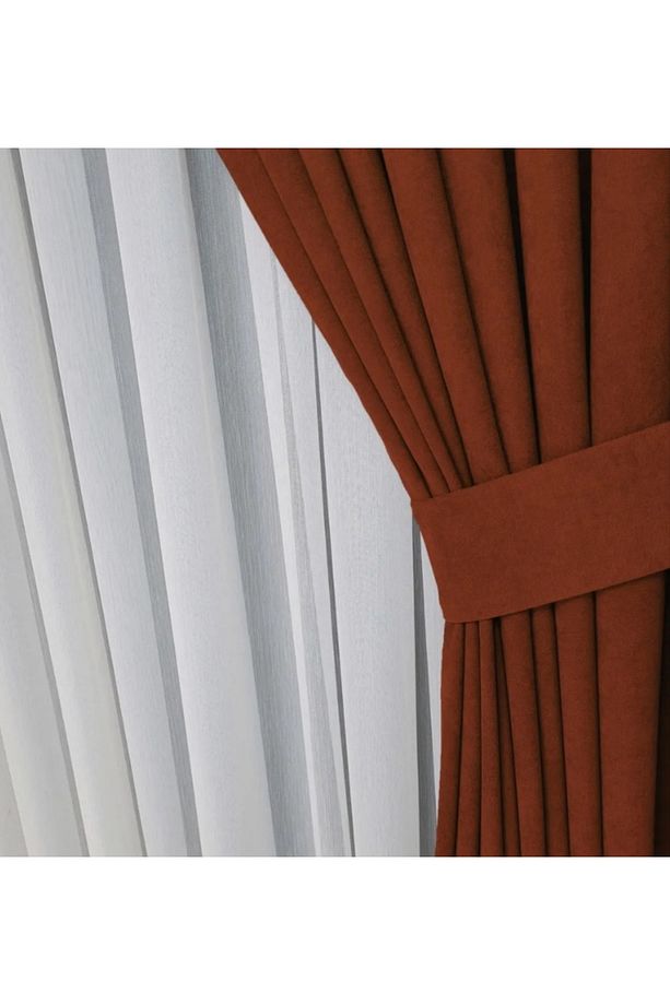 KULLANIMA HAZIR TT ZEMİN ORTA PİLELİ 1X2,5 TÜL PERDE - 4