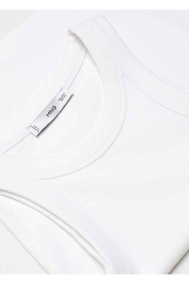 Lastik örgü pamuklu bluz - 7