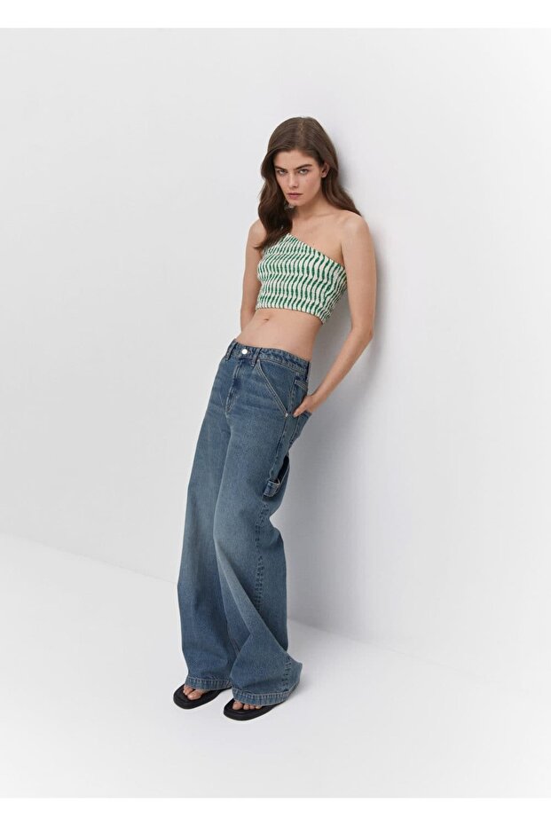 Büzgülü Asimetrik Bluz - 7