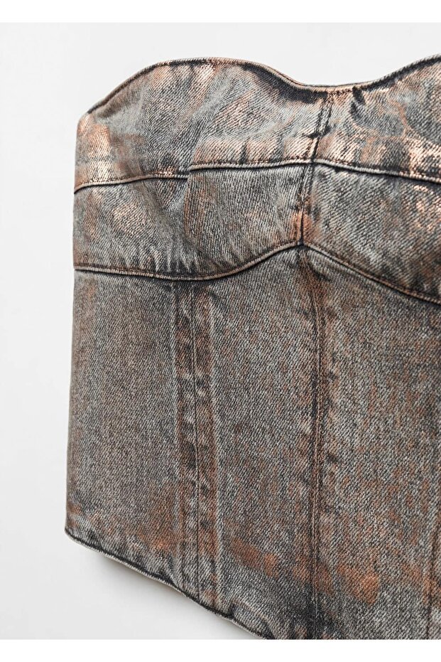 Folyo Denim Bluz - 7