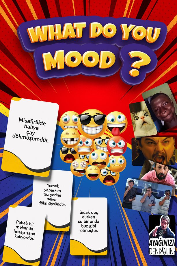 Moodun Ne - Eğlenceli Grup Arkadaş Aile Kutu Oyunu - Hangisi Mod Moodun Do You Meme - Durum Kartı - 1