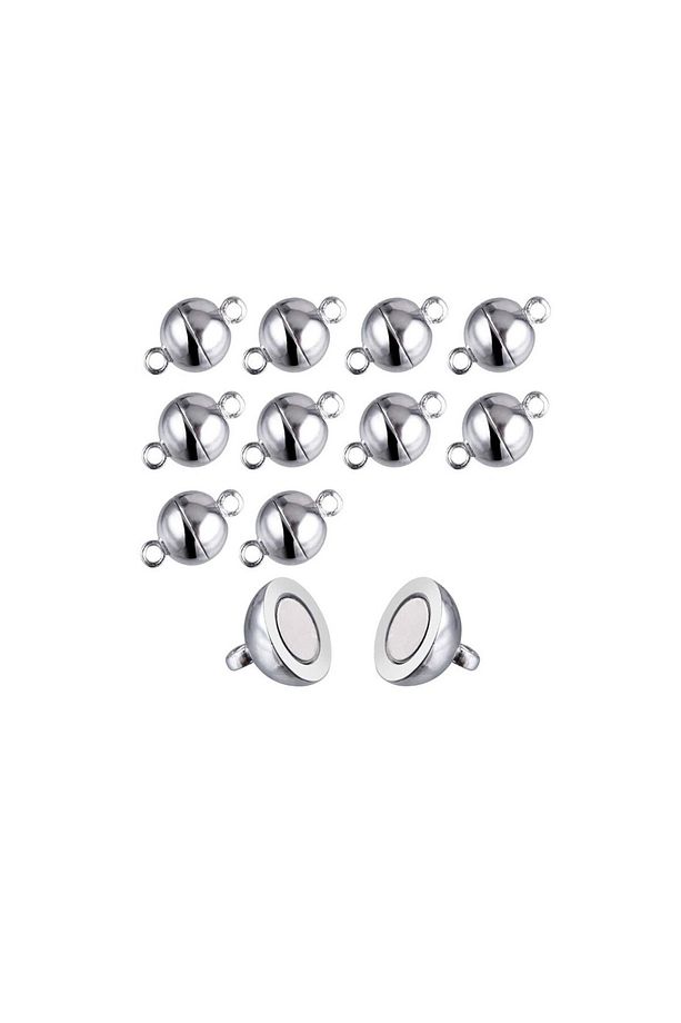 10 çift Kadın Eşarp Ve Şal Mıknatısı -  8 mm çap - 1
