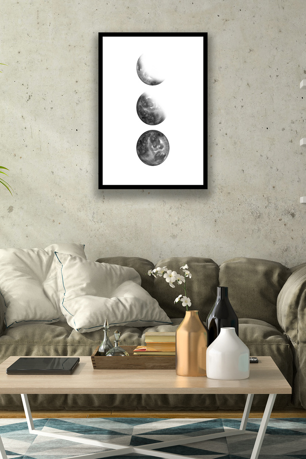 Decorative Painting Model with Aesthetic Frame Look, Living Room, Office, Bedroom Wall Decoration
