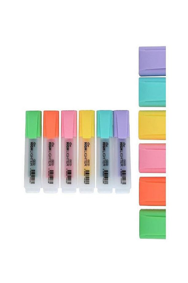 6lı Fosforlu Kalem Pastel Renkler CGO-122 - 2