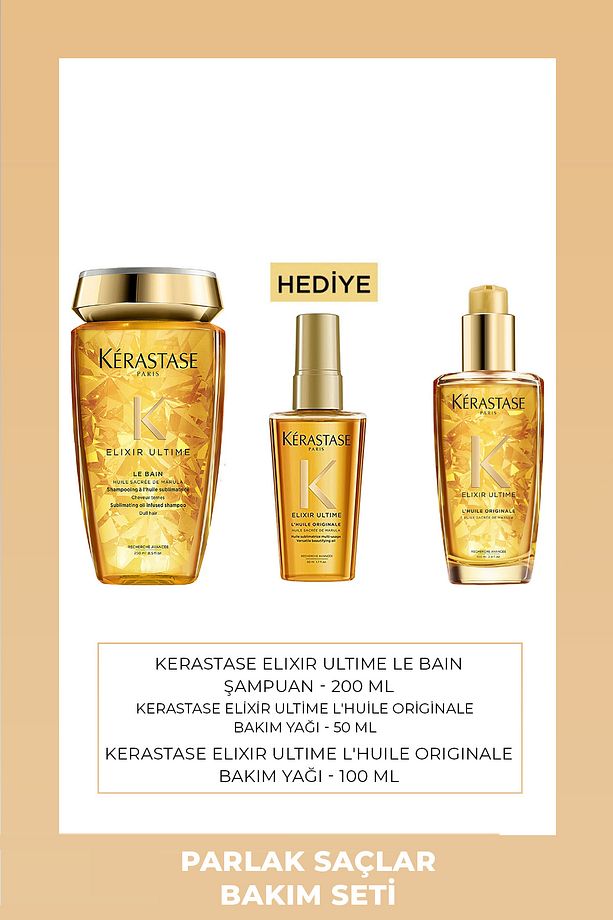 Kérastase Elixir Ultime Parlaklık Sağlayan Saç Bakım Seti - 1