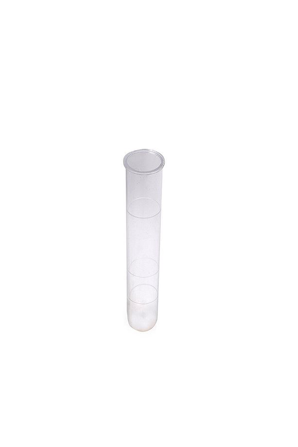 16x100 Plastik Deney Test Tüpü 10 Adet Dibi Yuvarlak - 1