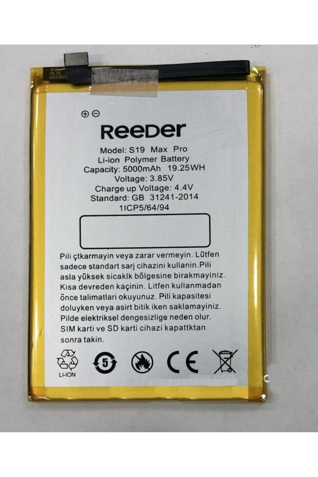 Reeder S19 Max Pro Batarya - 1