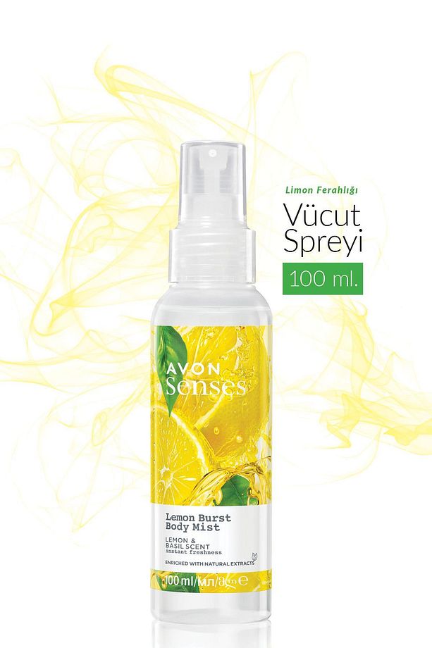 Senses Lemon Burst Limon ve Reyhan Kokulu Vücut Spreyi 100 Ml. - 1