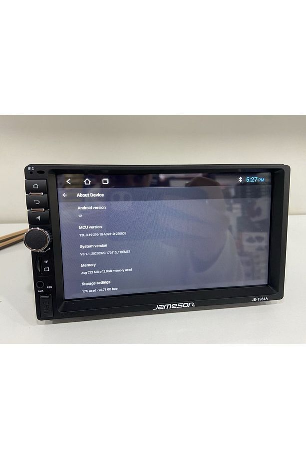 JS-1984A ANDROİD 2-32 CARPLAYLİ TEK DİN ARKASI İNCE DOUBLE TEYP - 4
