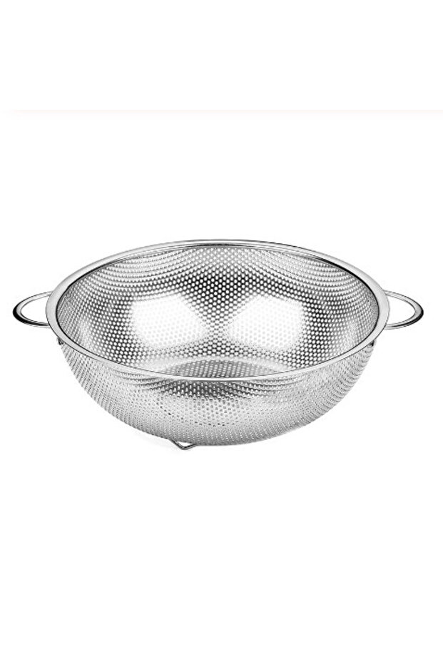 100% STAINLESS STEEL PASTA STRAINER - STEEL STRAINER - 22.5 CM