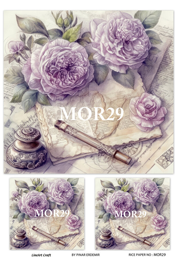 ورق ديكوباج نحاسي - موديل MOR29