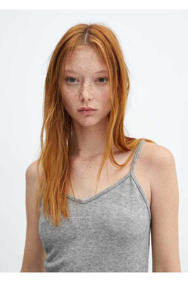 Ince Askılı Bluz - 5