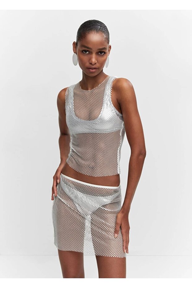 Netzbluse mit Kristalldetail - 1