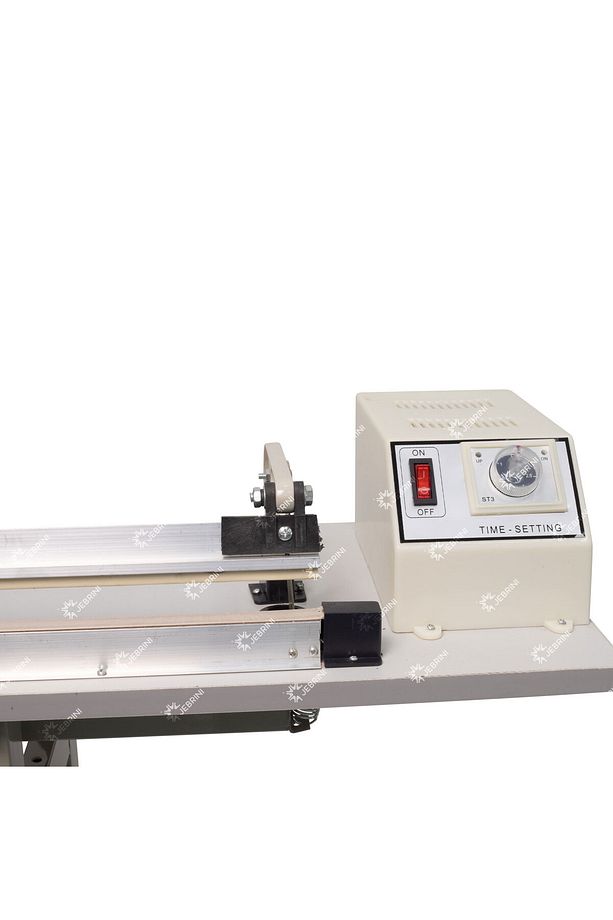 Tek Çeneli Pedallı Poşet Ağzı Yapıştırma Makinası 800 mm (Geniş Ahşap Tezgahlı) JMSFT-800 - 3