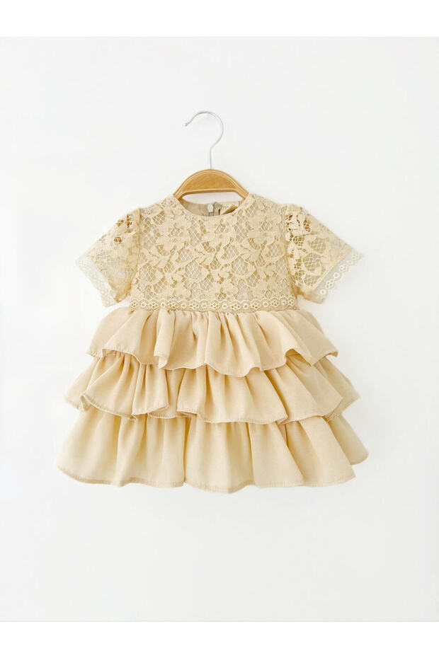 Baby Girl Skirt Frilly Lined Lace Dress One Piece