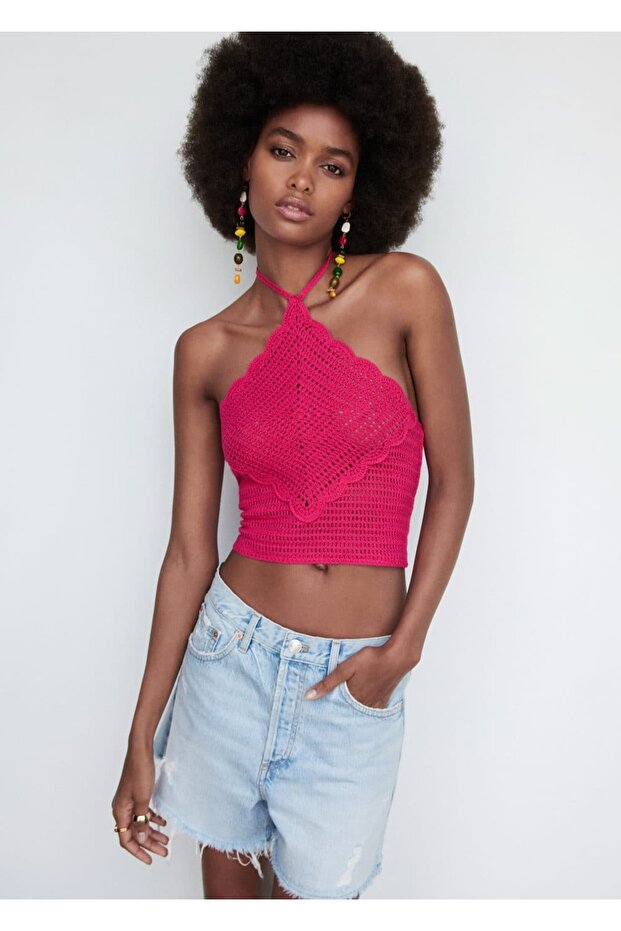 Μπλούζα με γιακά φιόγκο - 1