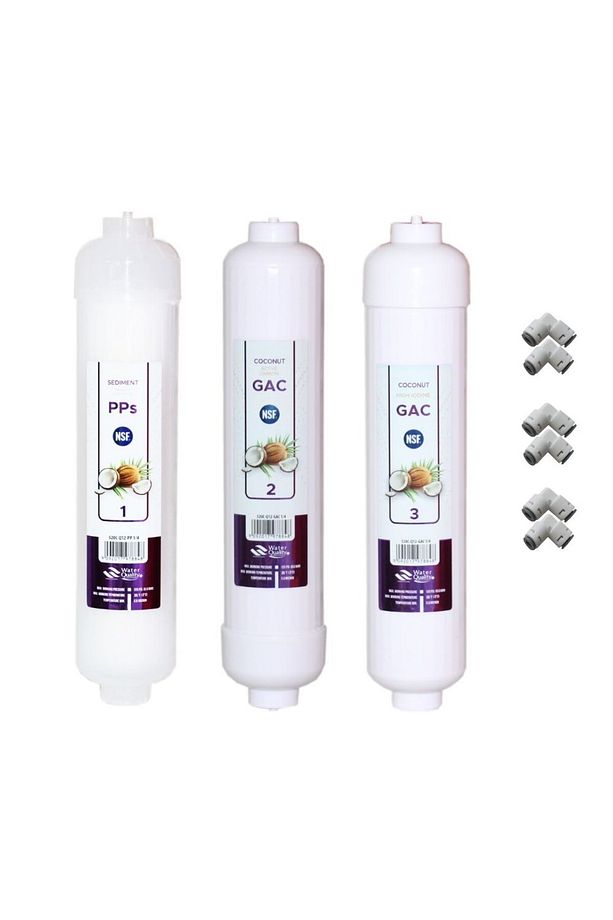 Alkalix Ön 3 Filtre Seti Çift GAC 1. Sınıf Kapalı Kasa 1. Sınıf - 1