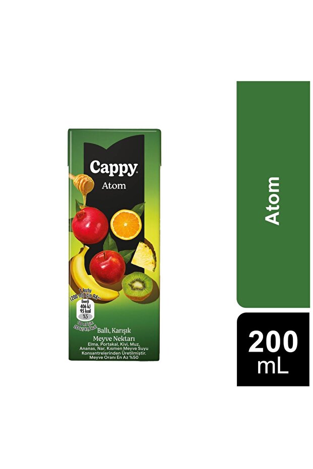 Atom Ballı Karışık Meyve Nektarı 200 Ml X 6 Adet - 2