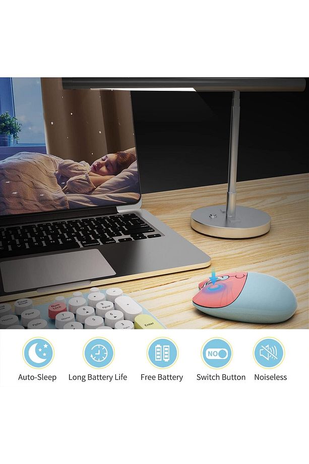 Klavye Ve Mouse Set 104 Tuşlu Retro Ve Şık Daktilo Renkli Tuş Tarzı Ingilizce Q Klayve Trendba - 5