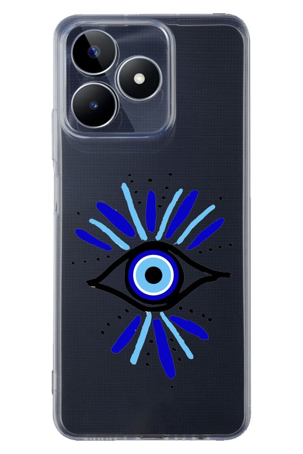 حافظة هاتف شفافة متوافقة مع نمط عين الشر من Realme C53