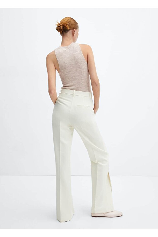 Yuvarlak Yakalı Triko Bluz - 4