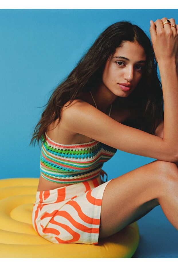 Halter Yakalı Kroşe Bluz - 6